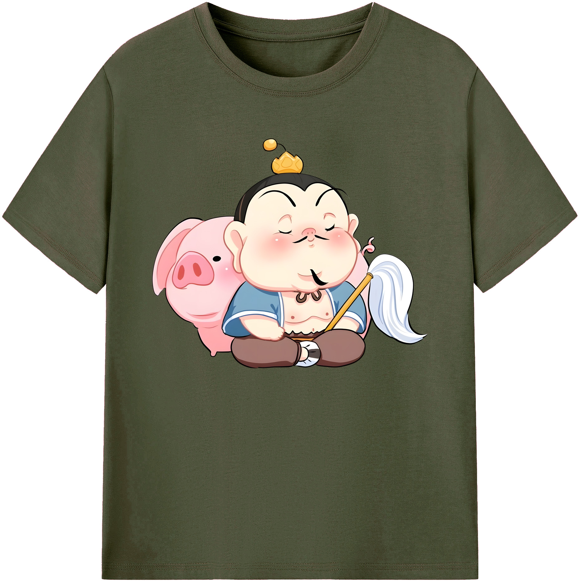 （画像用） Ne Zha 2 ナタ 魔童の大暴れ 綿100％ メンズ半袖Tシャツ｜肌触りやわらか＆通気性